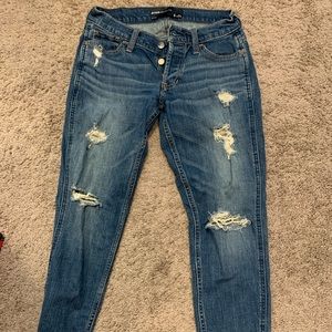 Hollister boyfriend jeans low rise